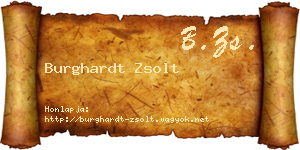 Burghardt Zsolt névjegykártya