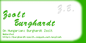 zsolt burghardt business card